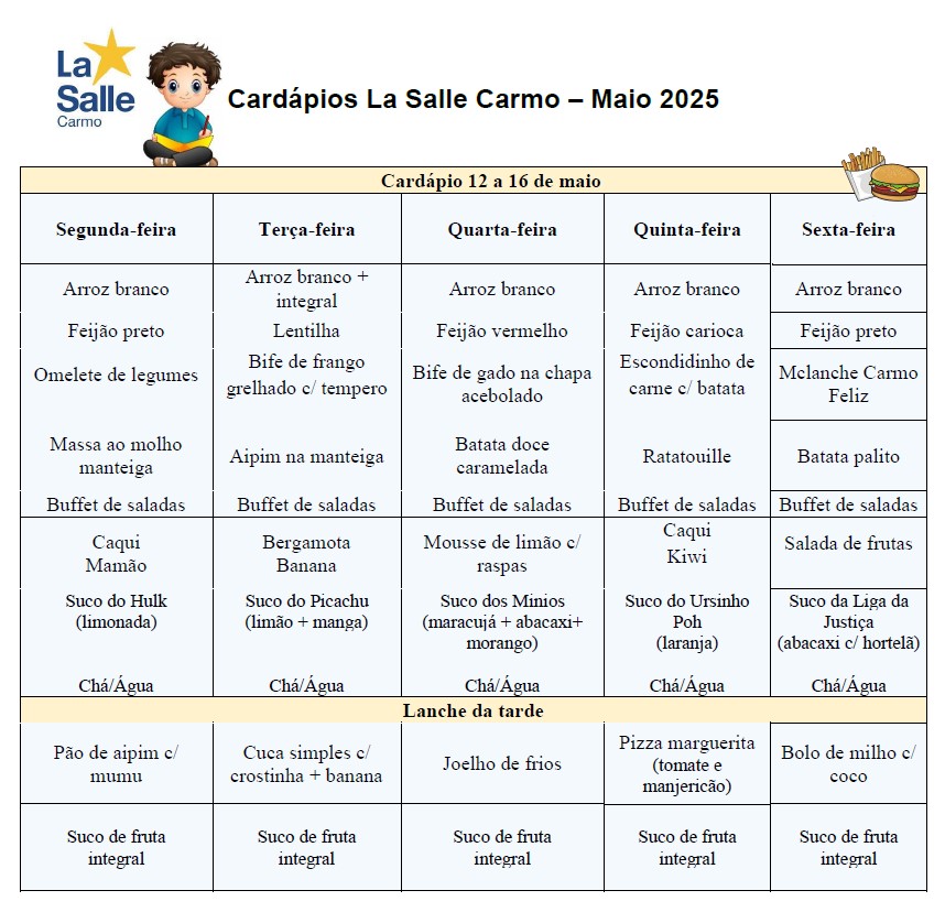 cardapio 12maio